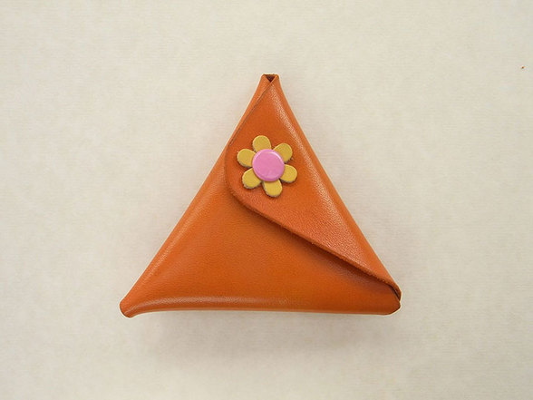 三角コインケース「sakka」オレンジ